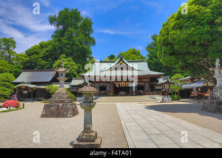 Japan, Insel Kyushu, Kumamoto City, Suizenji Garten, Schrein Stockfoto