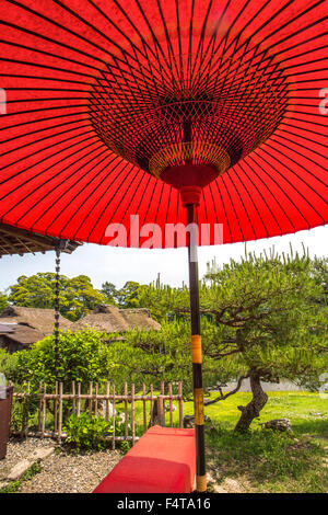 Stadt in Japan, Provinz Shiga, Hikone, Teehaus Stockfoto