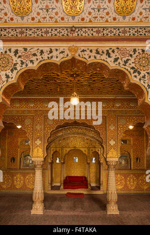 Asien, Indien, Rajasthan, Bikaner, Junagarth, Fort, Karan mahal Stockfoto