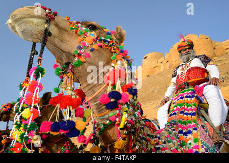 Asien, Indien, Jaisalmer, Rajasthan Wüste festival Stockfoto