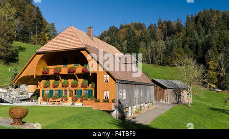 Bauernhof Fritzenberg im Emmental Stockfoto