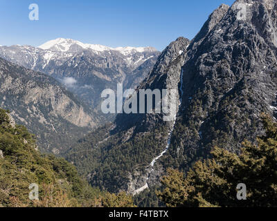 Schauen Sie in die Samaria-Schlucht Stockfoto