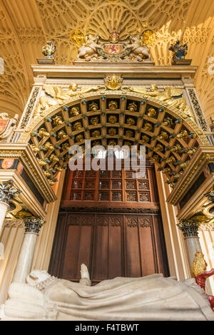 England, London, Westminster Abbey, Henry VII, ist Lady Chapel, Grab von Mary Queen of Scots Stockfoto