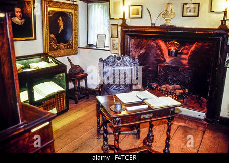 Interieur von Miltons Hütte. Chalfont St Giles. Buckinghamshire. England. UK Stockfoto