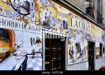 La Chata Restaurant und Bar. Madrid, Spanien. Europa Stockfoto