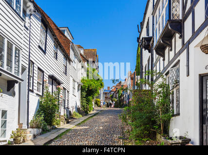 Historische Mermaid-Straße in der alten Stadt, Roggen, East Sussex, England, UK Stockfoto