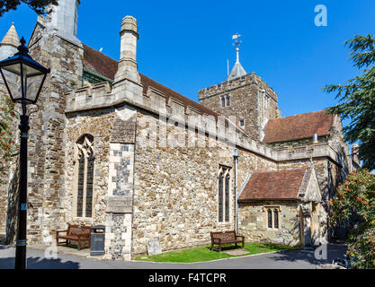 Historischen Str. Marys Kirche in der alten Stadt, Roggen, East Sussex, England, UK Stockfoto