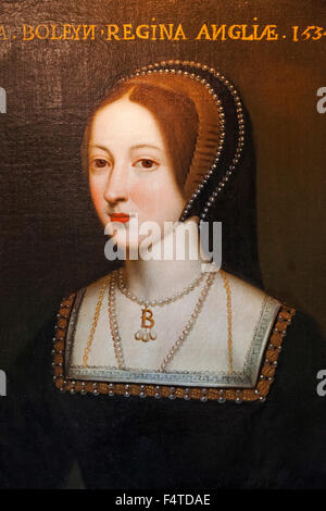 England, Kent, Hever, Hever Castle, Porträt von Anne Boleyn Stockfoto