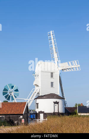 England, Suffolk, Saxtead grün, Post-Mühle Stockfoto