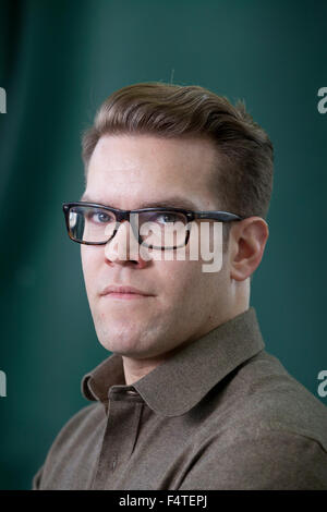 David Torrance, britischer politischer Journalist, Autor und Zeithistoriker an das Edinburgh International Book Festival 2015. Edinburgh. 31. August 2015 Stockfoto