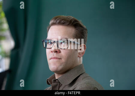 David Torrance, britischer politischer Journalist, Autor und Zeithistoriker an das Edinburgh International Book Festival 2015. Edinburgh. 31. August 2015 Stockfoto