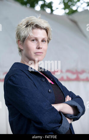 Caroline Criado-Perez, OBE, Brasilien geborene britische feministische Aktivistin und Journalistin, das Edinburgh International Book Festival 2015. Edinburgh. 31. August 2015 Stockfoto