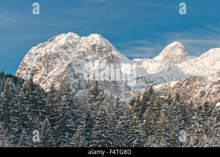 Deutschland, Bayern, Oberbayern, Berchtesgadener Land, Berchtesgaden, Himmel, blauer Himmel, Alpen, Berge, Felsen, Nationalpark, Summe Stockfoto