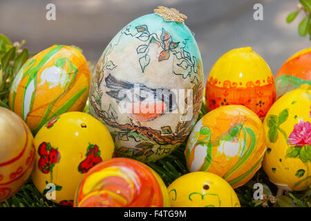 Bayern, Deutschland, Ostermarkt, Brauch, Brauchtum, Tradition, Kunst, Kultur, Ostern, Osterei, Ostern Eiern, Ei, Eiern, lackiert Stockfoto