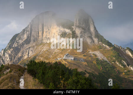 Stauberen, Schweiz, Kanton Appenzell, Appenzell Innerrhoden, Alpstein, Wanderweg, Berggasthaus Stockfoto