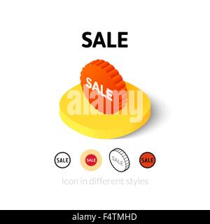 Verkauf-Symbol im anderen Stil Stock Vektor