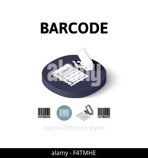 Barcode-Symbol im anderen Stil Stock Vektor