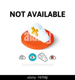 Nicht aviable Symbol in verschiedenen Stil Stock Vektor