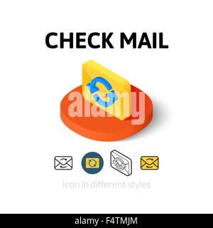 Symbol "Mail" in anderen Stil zu überprüfen Stock Vektor