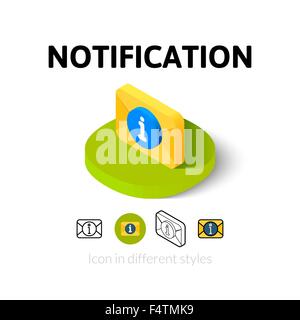 Das Benachrichtigungssymbol in anderen Stil Stock Vektor