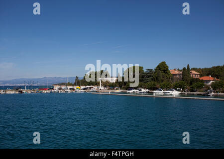 Der Hafen von Malinska, Krk Insel, Kroatien, Kvarnerbucht, Adria, Stockfoto