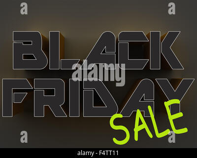 3D Text - Black Friday Sale Stockfoto