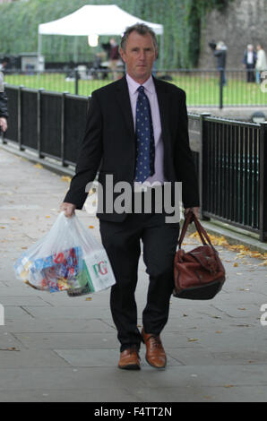 London, UK, 14. September 2015: Nigel Evans, konservative Wartungstafel in Westminster in London zu sehen Stockfoto