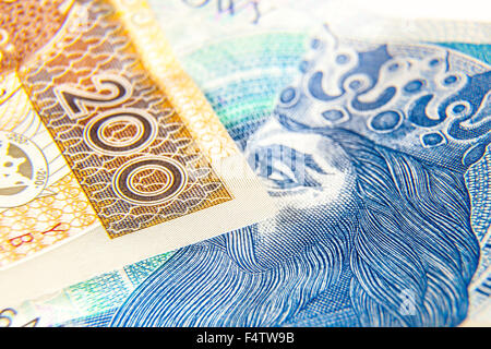 Polnisch, polnische Banknoten Stockfoto