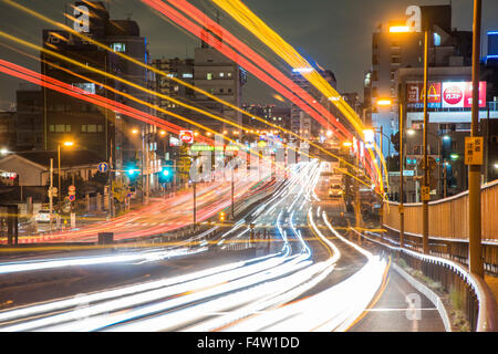 Tokyo metropolitan Straßen- und Kanagawa Präfektur Straße Nr. 6 Tokio Daishi Yokohama Linie Stockfoto