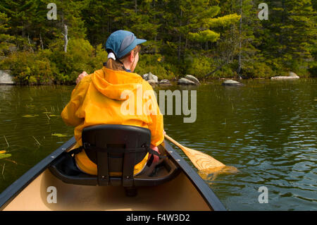 Kanu Daicey Teich, Baxter State Park, Maine Stockfoto