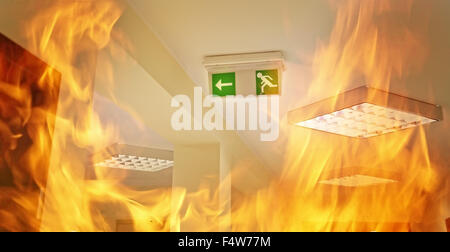 Feuer in der Halle Stockfoto