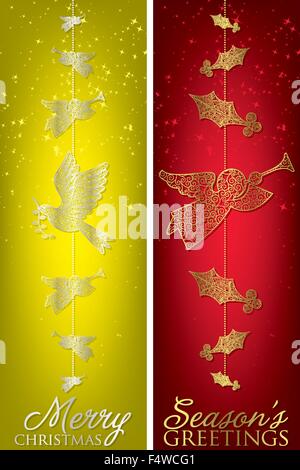Weihnachten filigrane Banner im Vektor-Format. Stock Vektor