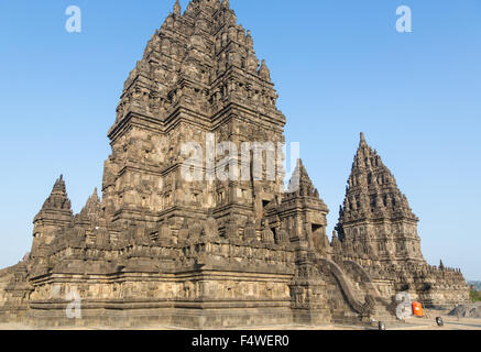 Prambanan-Tempel in der Nähe von Yogyakarta in Zentraljava, Indonesien. Dies ist eine hinduistische Tempelanlage. Stockfoto