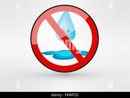 Thema Wasser Tropfen Biohazard Verschmutzung Stock Vektor