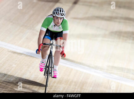 London, UK. 22. Oktober 2015. 6 Tage London, eine Elite Bahnradsport Wettbewerb, Lee Valley Velo Park, London, UK. Bildnachweis: Simon Balson/Alamy Live-Nachrichten Stockfoto