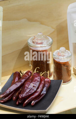 rote Paprika, rote Paprika gefärbt Stockfoto