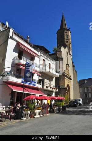 Dorfzentrum, Massat, Ariege, Midi-Pyrenäen, Frankreich Stockfoto