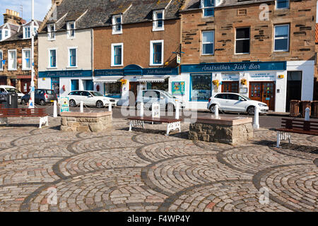 Die preisgekrönte Anstruther Fish Bar in der Fischerei Dorf von Anstruther in der East Neuk of Fife, Schottland, Vereinigtes Königreich Stockfoto