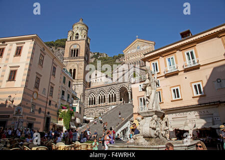 Kathedrale: Duomo di Sant Andrea, auf der Piazza Duomo, Stadt Amalfi, Italien Stockfoto