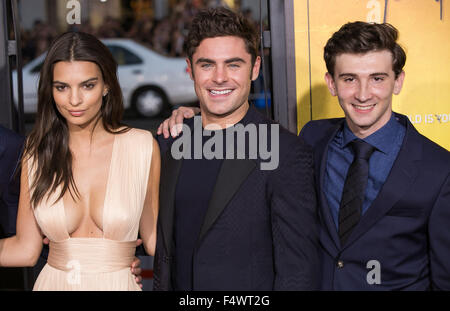 Los Angeles-Premiere von Warner Bros Pictures "Wir sind deine Freunde" in TCL Chinese Theatre - Ankünfte mit: Emily Ratajkowski, Zac Efron, Alex Shaffer Where: Los Angeles, California, Vereinigte Staaten von Amerika bei: 20. August 2015 Stockfoto