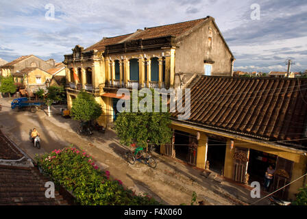 Vietnam, Provinz Quang Nam, Hoi An, Altstadt, Weltkulturerbe der UNESCO, traditionelles Haus. Bach Dang Straße. Vietnam. Stockfoto