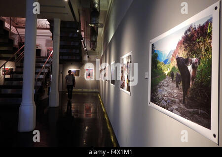 Fotografien von Shamow'el Rama Surya in journalistischen Foto Galerie Antara mit 21 Fotos mit dem Thema "A Certain Grace" auf die Frage der Kinder im Arfak Gebirge, West-Papua die Besucher zu beobachten. (Foto von Azwar / Pacific Press) Stockfoto