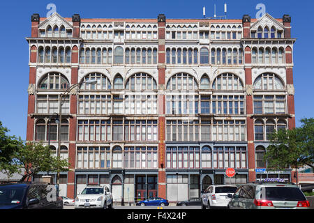 Beeindruckende Gusseisen Fassade wird restauriert und umgebaut zu Wohnungen, Rochester, New York, USA Stockfoto