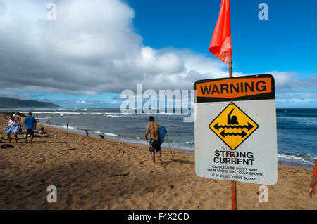 Surfer am Strand Ali'i Beach Park. Haleiwa. O' ahu. Hawaill. Ali ' i Beach Park besteht aus einem westlichen Hauptteil und ein kleines e Stockfoto