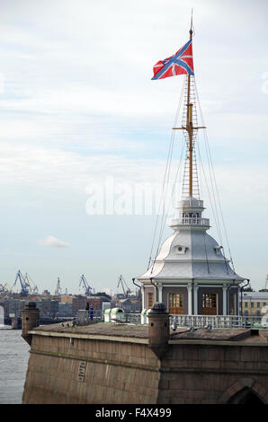 St. Petersburg, Semaphore Turm von Peter & Paul Fortress Stockfoto