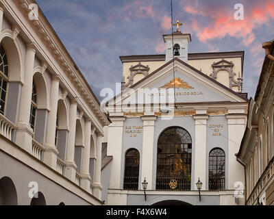 Tor von Schnittholz in Vilnius (Litauen) Stockfoto