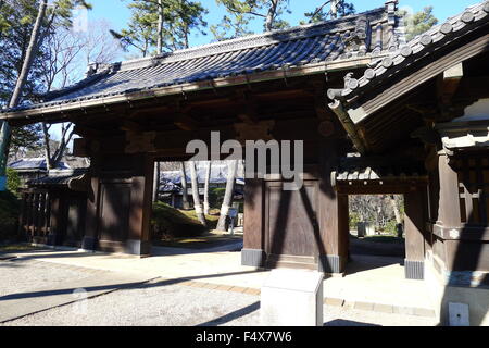 Tor des japanischen traditionellen Haus in Edo-Tokyo Museum unter freiem Himmel architektonischen Stockfoto