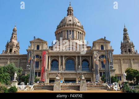 Das Barcelona nationale Kunstmuseum von Katalonien (MNAC - Museu Nacional d ' Art de Catalunya). Stockfoto