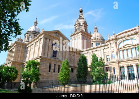 Das Barcelona nationale Kunstmuseum von Katalonien (MNAC - Museu Nacional d ' Art de Catalunya). Stockfoto