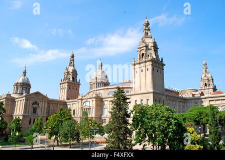 Das Barcelona nationale Kunstmuseum von Katalonien (MNAC - Museu Nacional d ' Art de Catalunya). Stockfoto